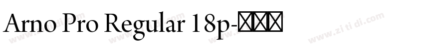 Arno Pro Regular 18p字体转换